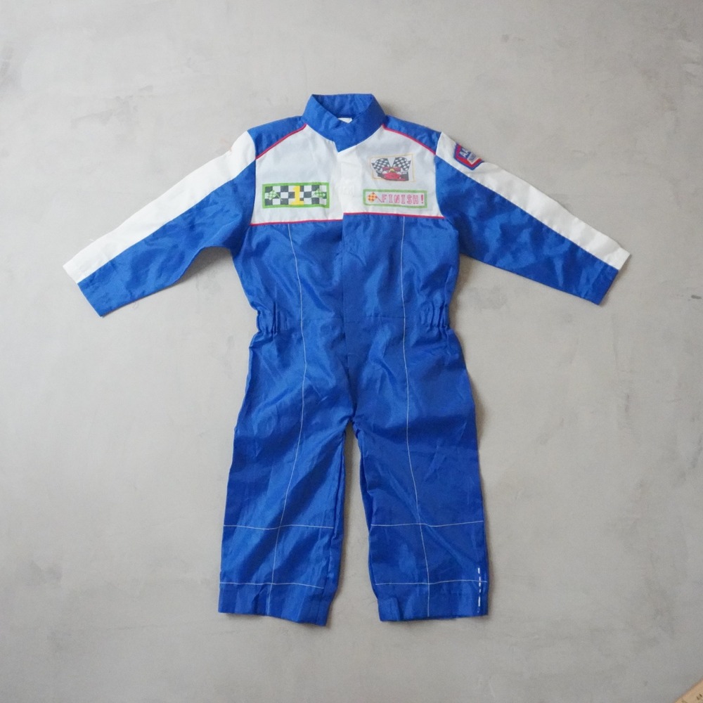 Marks & Spencer Racing Driver Costume Suit Age 4-6 Blue White Pit Crew Jumpsuit